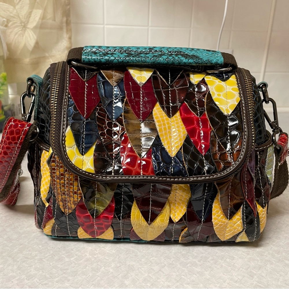 Source Unknown Multicolor Patchwork Crossbody Bag